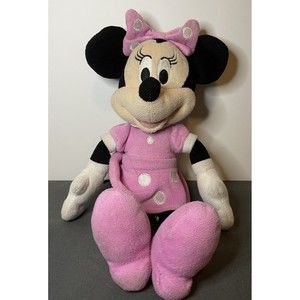 DISNEY MINNIE MOUSE PLUSH 10" STUFFED TOY PINK POLKA DOT DRESS BOW
